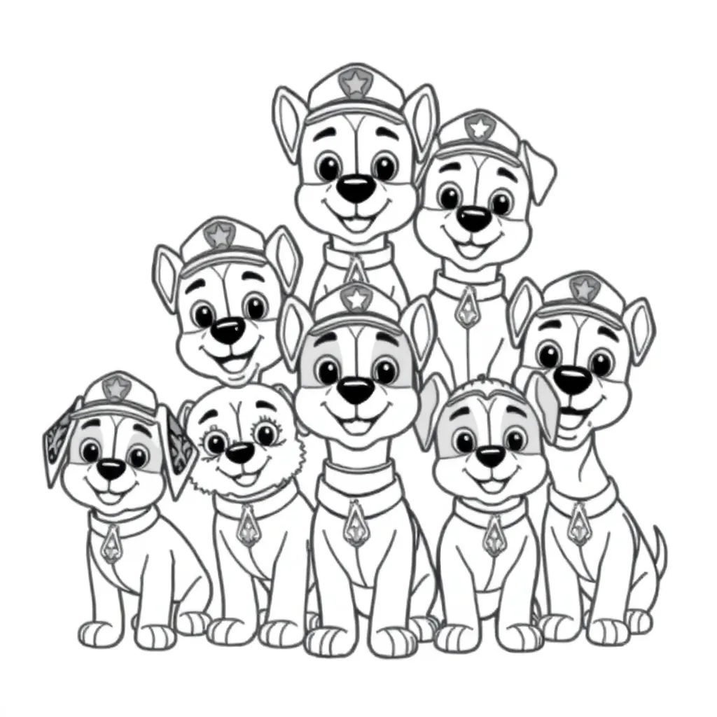 Paw Patrol Kleurplaten coloring page for children