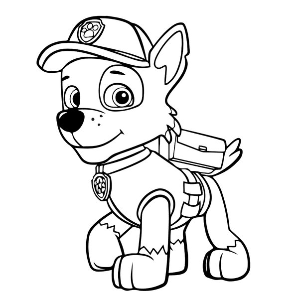 PAW Patrol Rocky coloring page for children