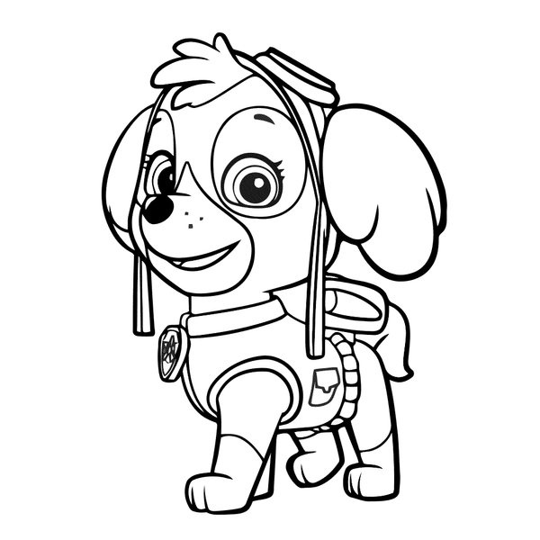 Paw Patrol Skye coloring page for children