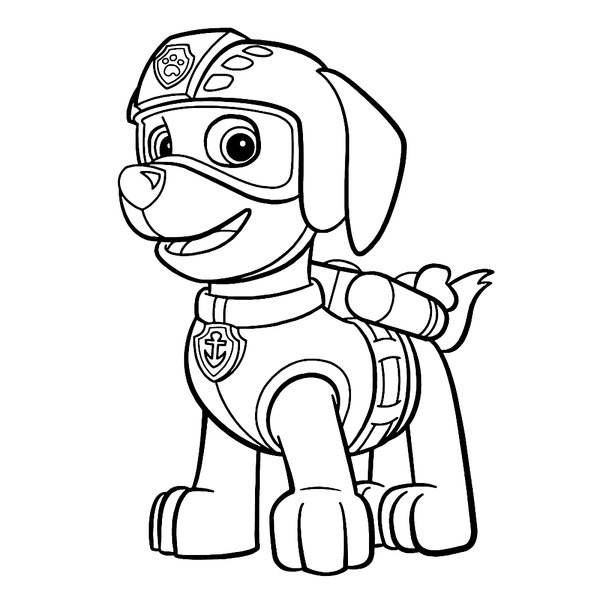 Paw Patrol Zuma coloring page for children