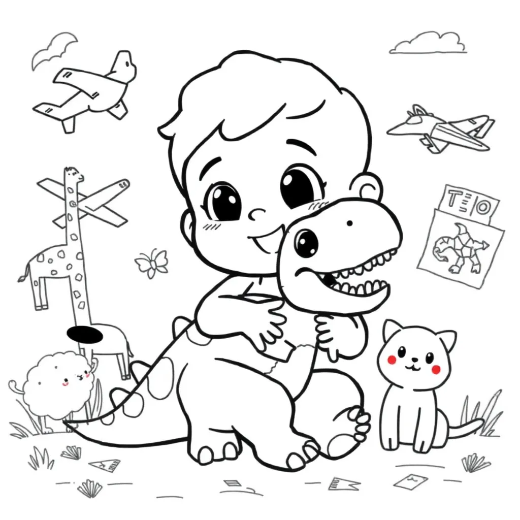 Peppa Pig Cartoon Dieren Avontuur Speelgoed coloring page for children