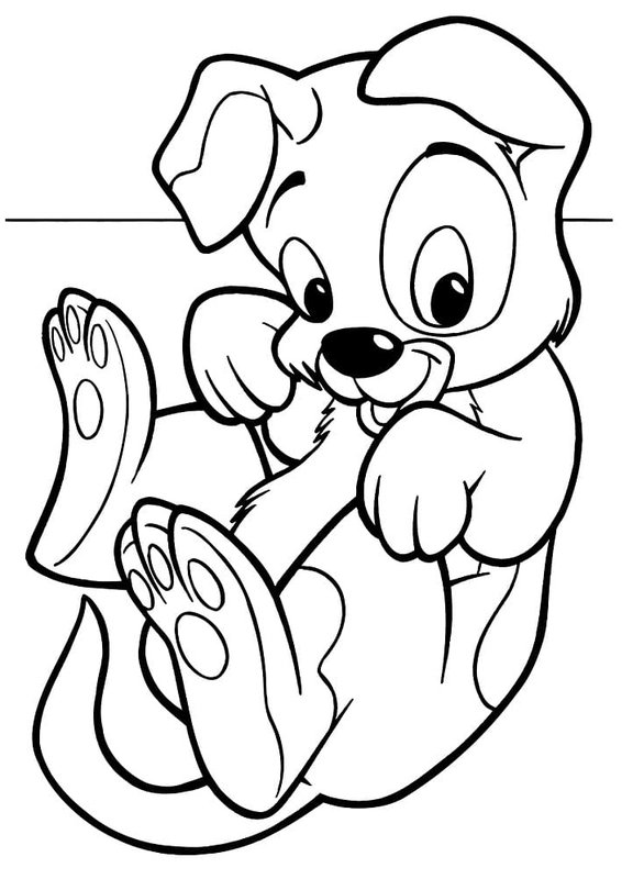 Perros Cachorros Mentir coloring page for children