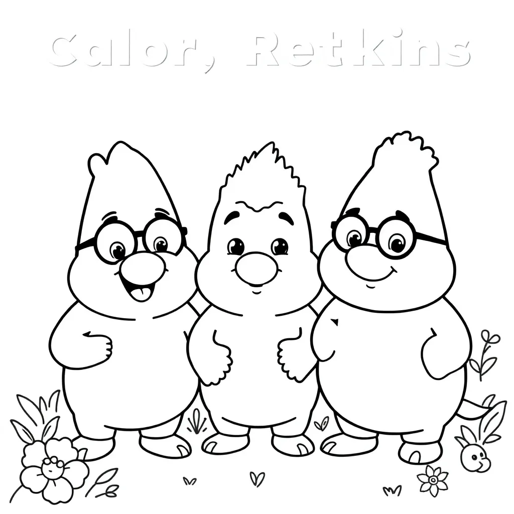 Plantilla de Coloreado Gratis Petkins Mascotas de Peluche Tiernos y Alegres Plantilla de Coloreado