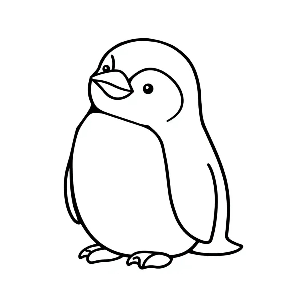 Pinguin Arctisch Winterdier Schattig Zee coloring page for children