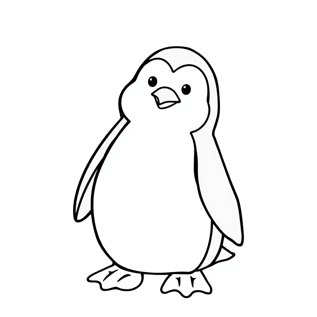 Pinguin Arctisch Winterdier Schattig Zee coloring page for children