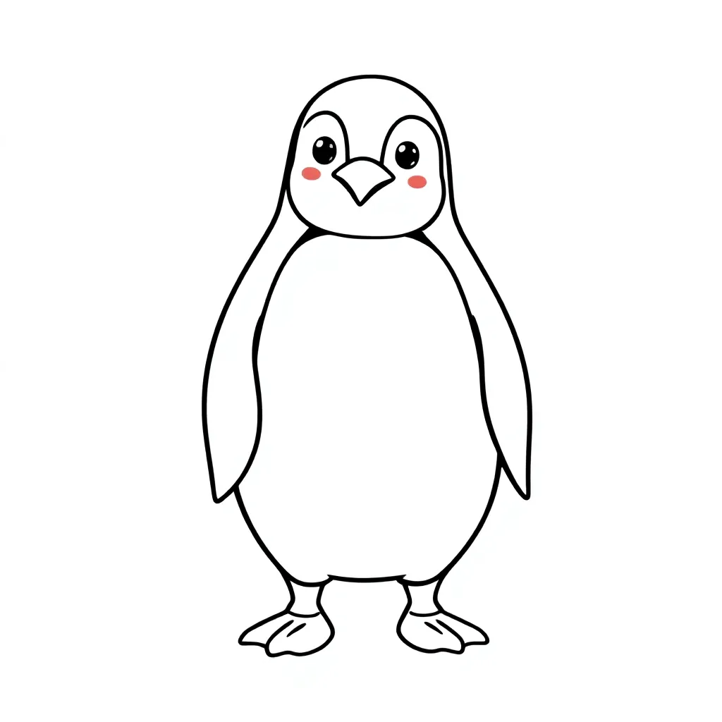 pinguïn kleurplaat voor kinderen