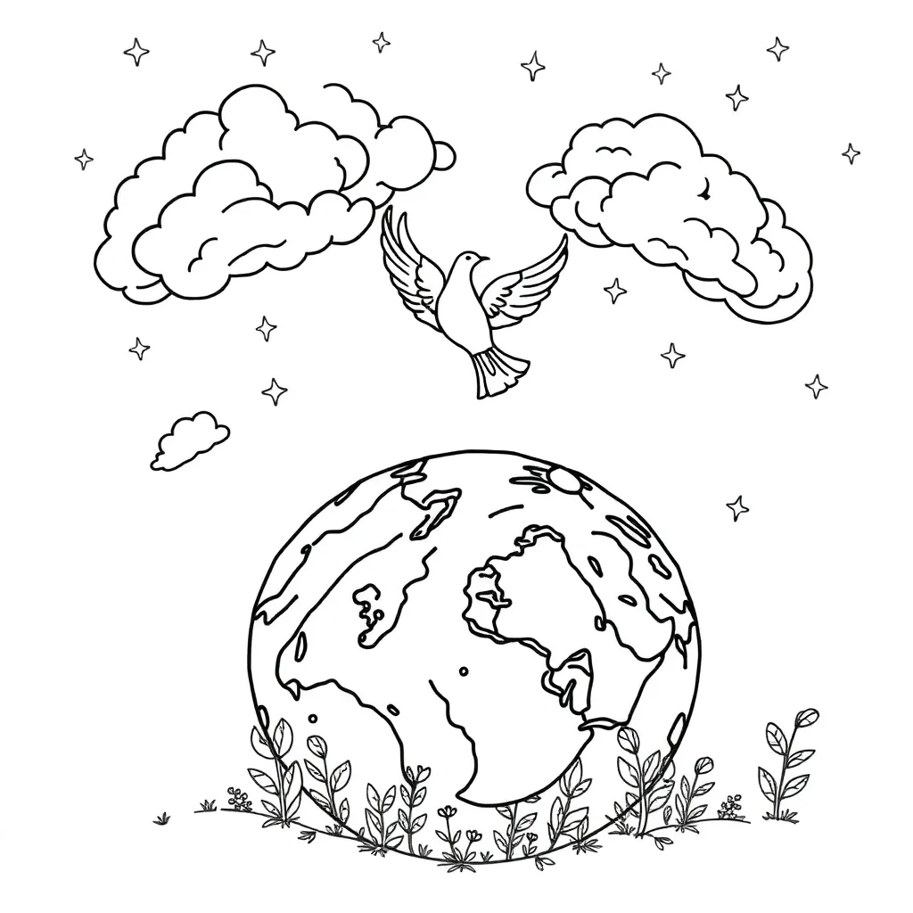 Pinksteren Christelijk Religieus Bijbel Heilige Geest coloring page for children