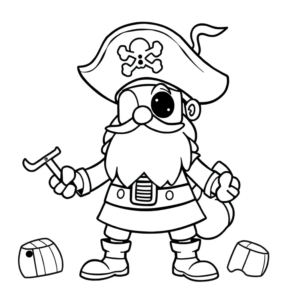 Piraten Schip Avontuur Zeerover Zeilboot coloring page for children