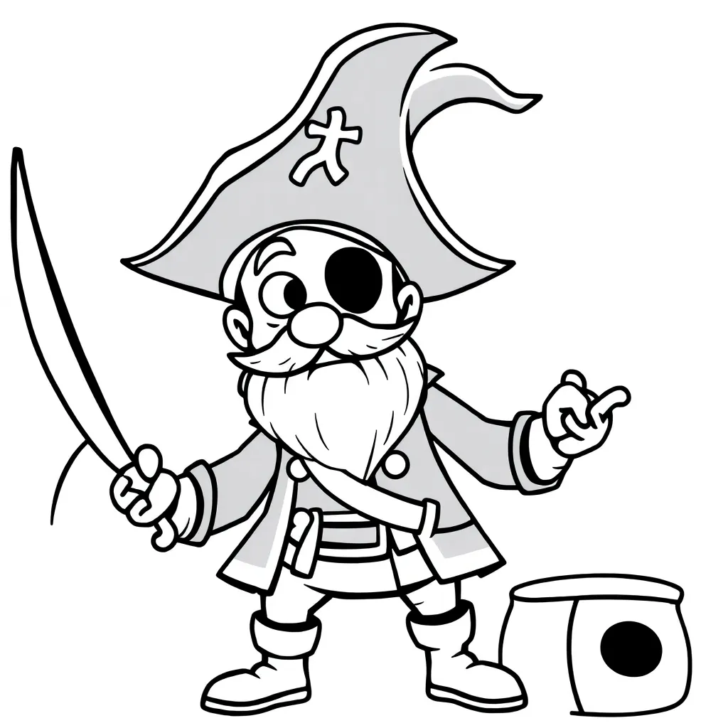 Piraten Schip Avontuur Zeerover Zeilboot coloring page for children