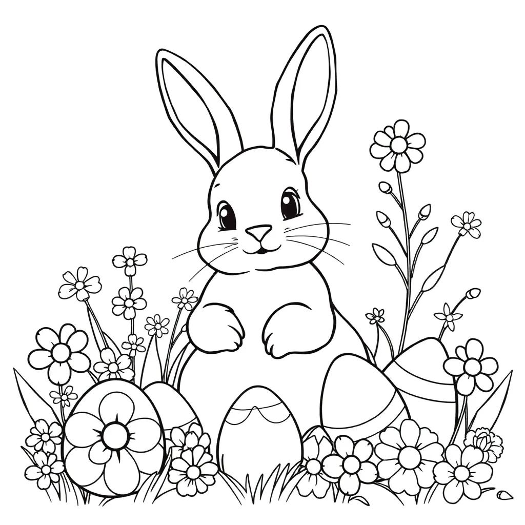 Pittig Te Kleuren Paaseieren coloring page for children