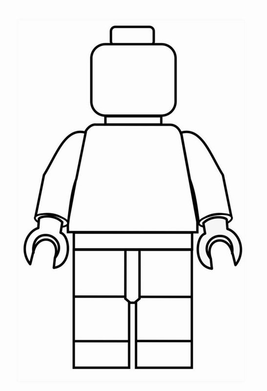 Plain Lego Figure coloring page for children