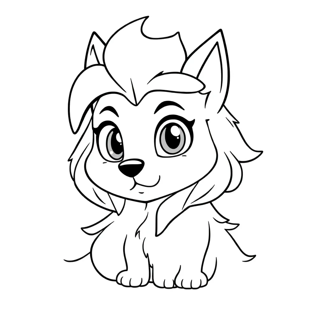 Poes Kat Huisdier Schattig Tekenen coloring page for children