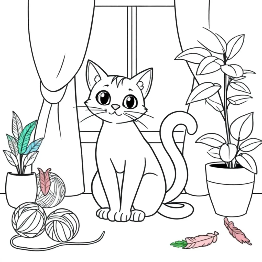 Poes coloring page for children