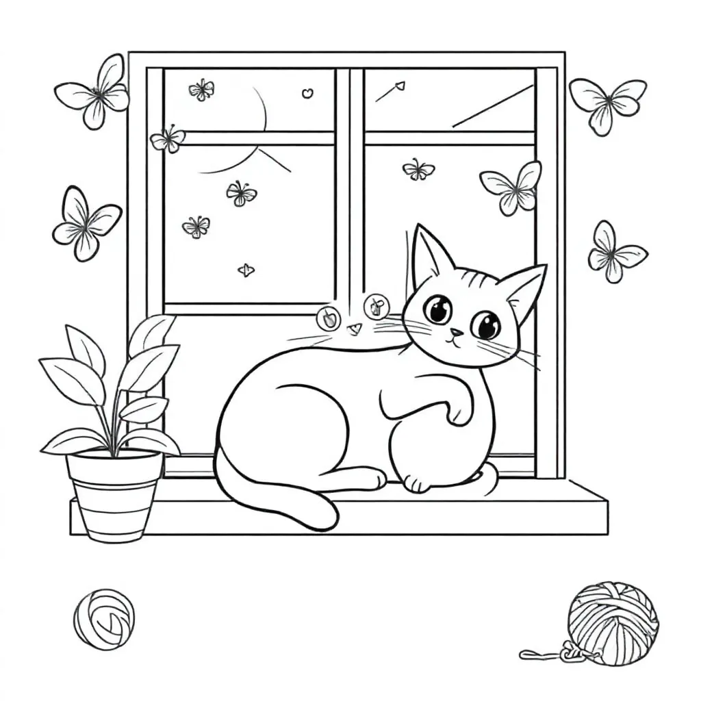 Poes coloring page for children