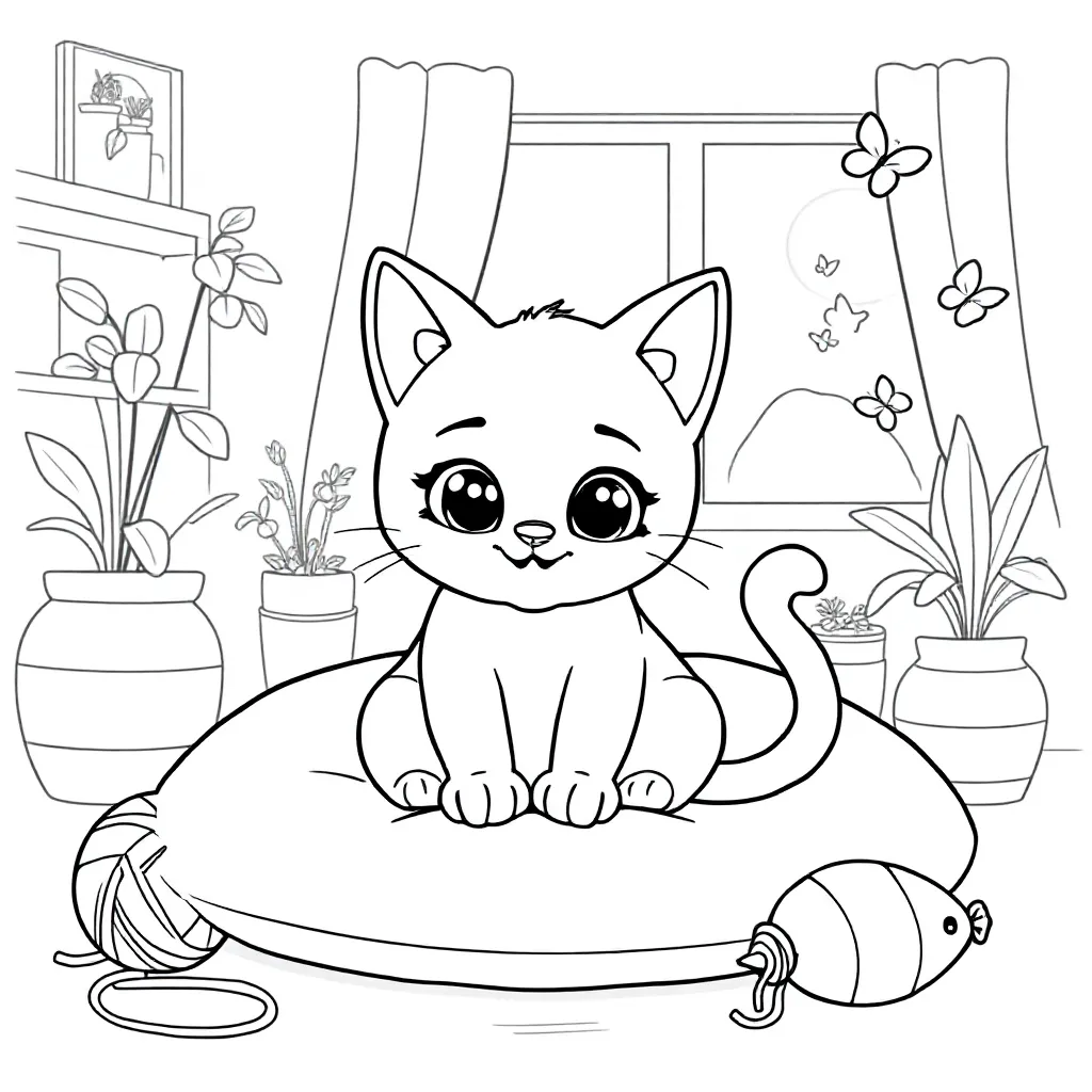 Poes coloring page for children