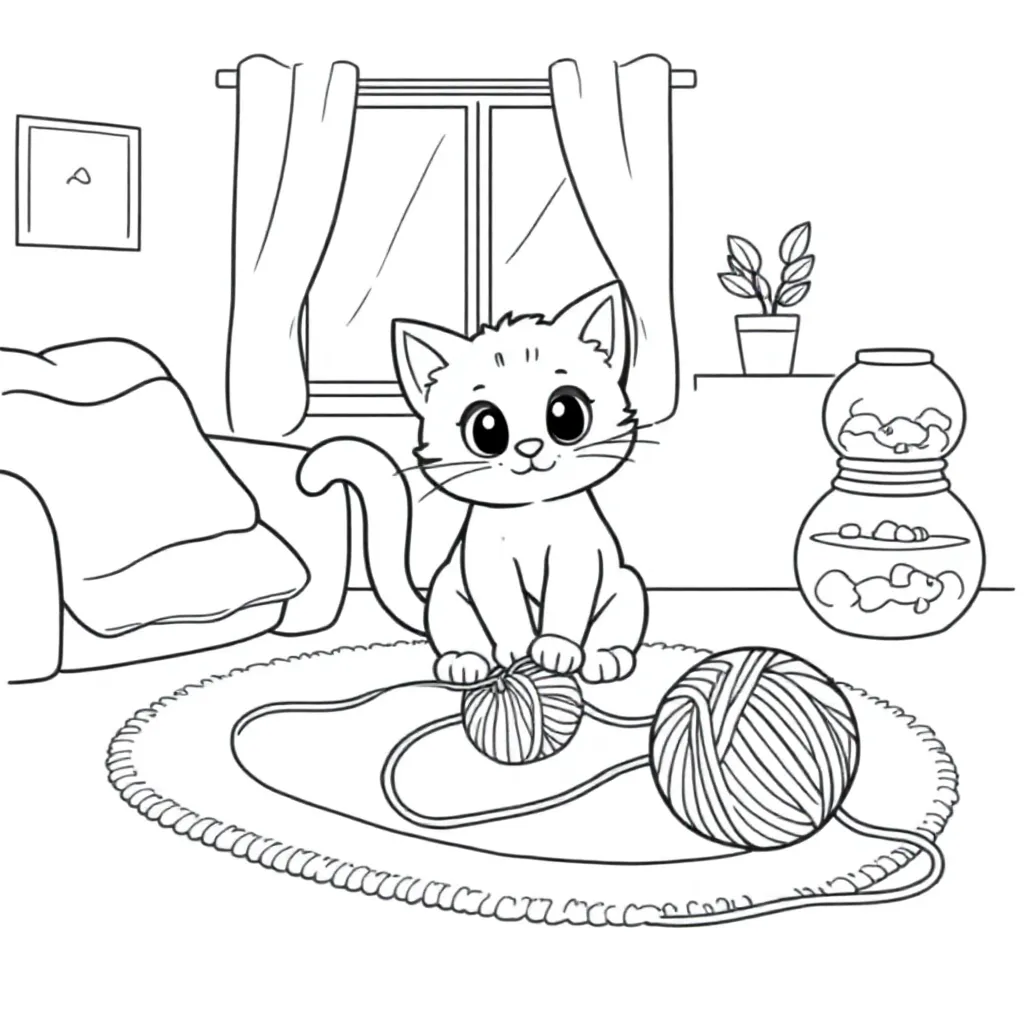 Poes coloring page for children