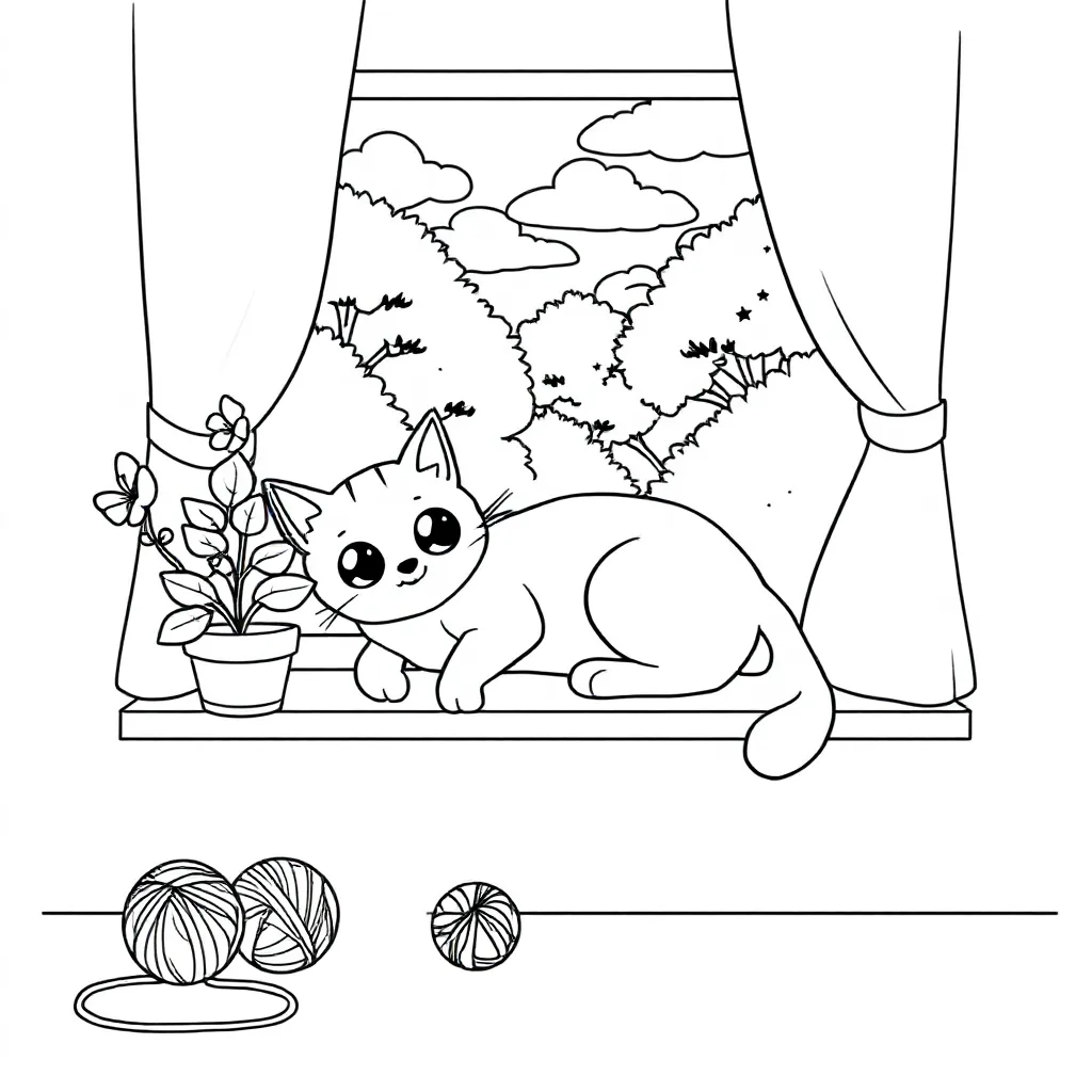 Poes coloring page for children