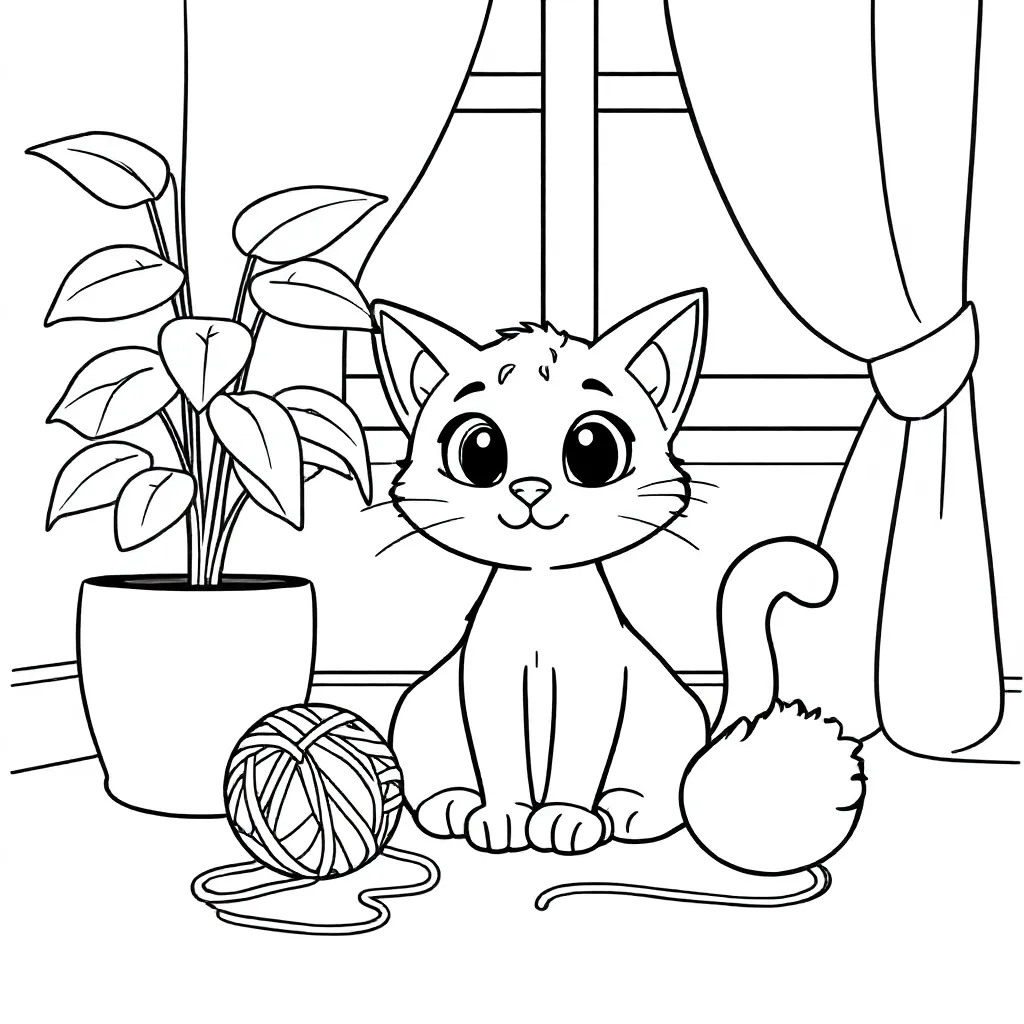 Poes coloring page for children
