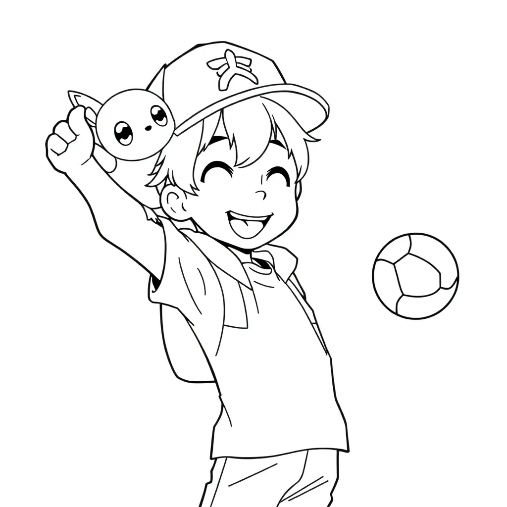 Pokemon Anime Avontuur Karakter Schattig coloring page for children