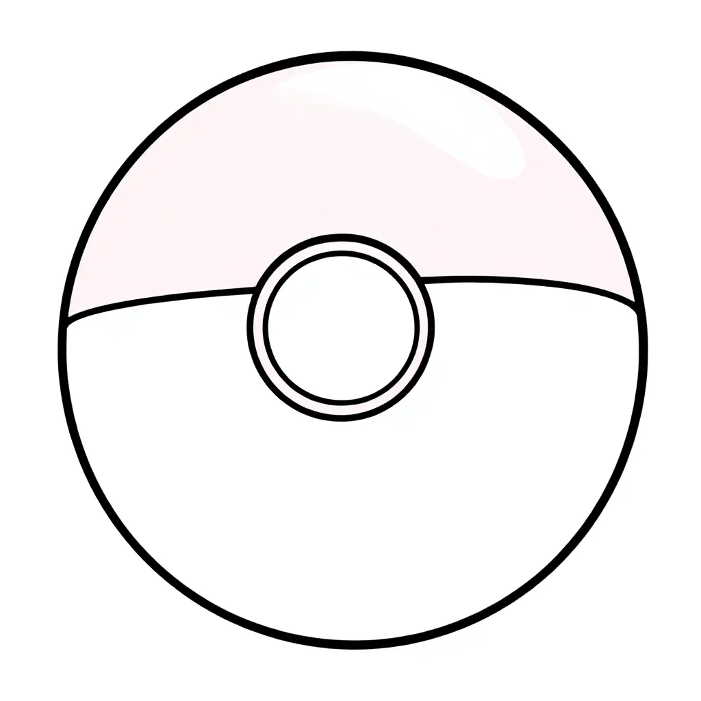 Pokémon bal kleurplaat voor kinderen