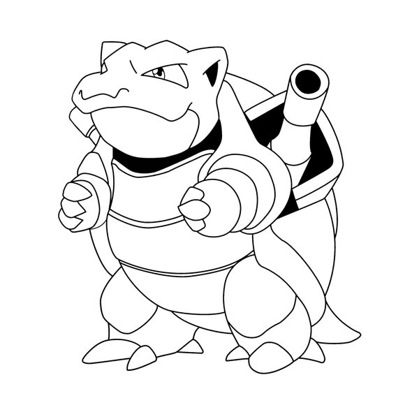 Pokemon Blastoise coloring page for children
