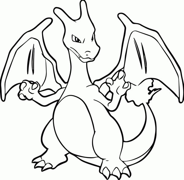 Pokémon Charizard coloring page for children