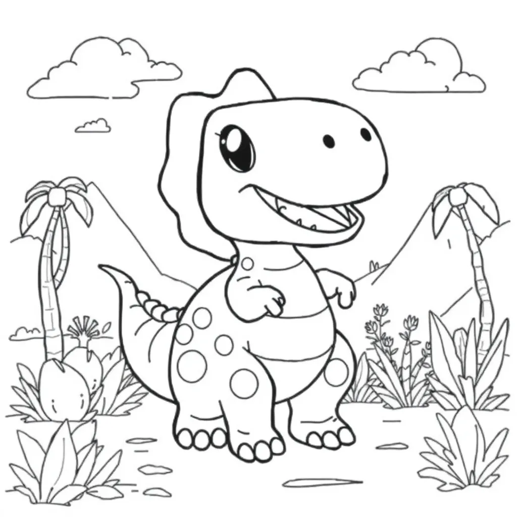 Pokémon, dinosaurios, dibujo infantil, adorable,  plantillas de colorear para niños en
