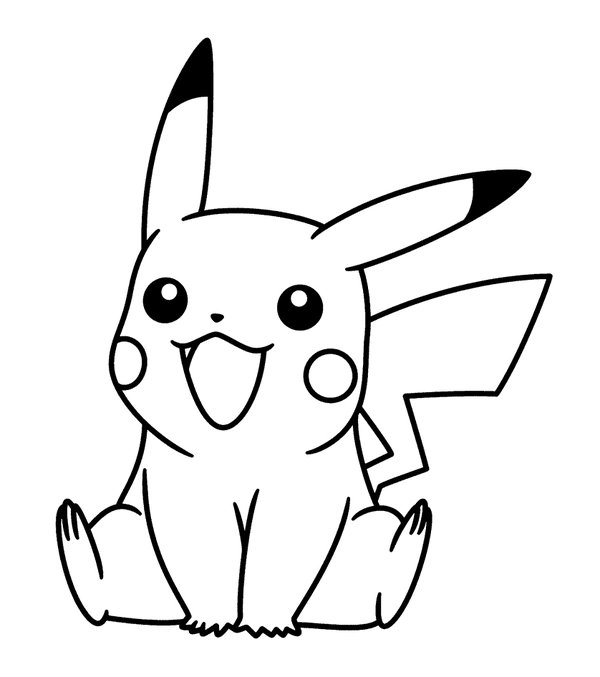Pokemon Pikachu coloring page for children