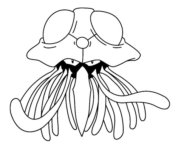 Pokemon Tentacruel coloring page for children