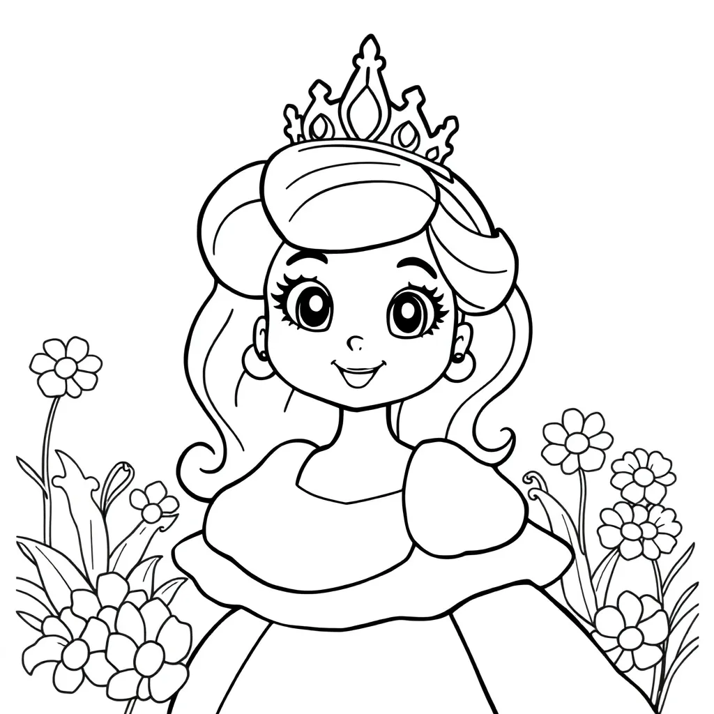 Prinses Kasteel Sprookjes Fantasie Roze coloring page for children