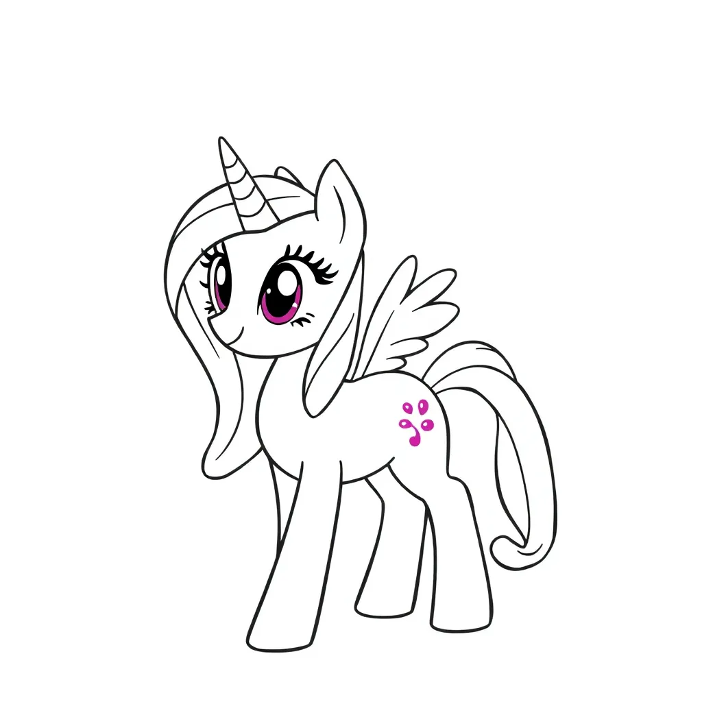 Prinses Twilight Sparkle coloring page for children