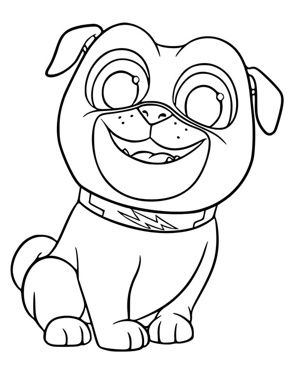 Puppy French Bulldog coloring page for children