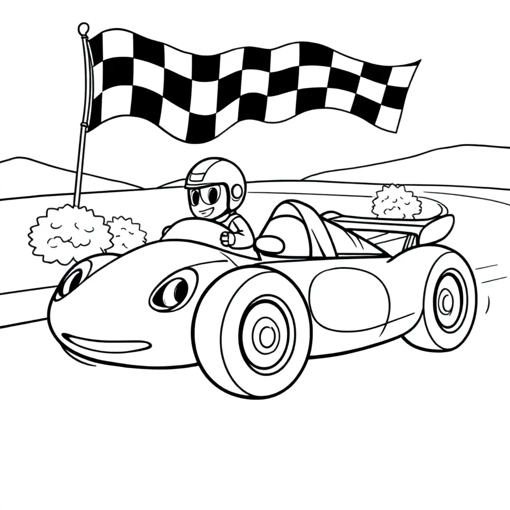 Raceaoto coloring page for children