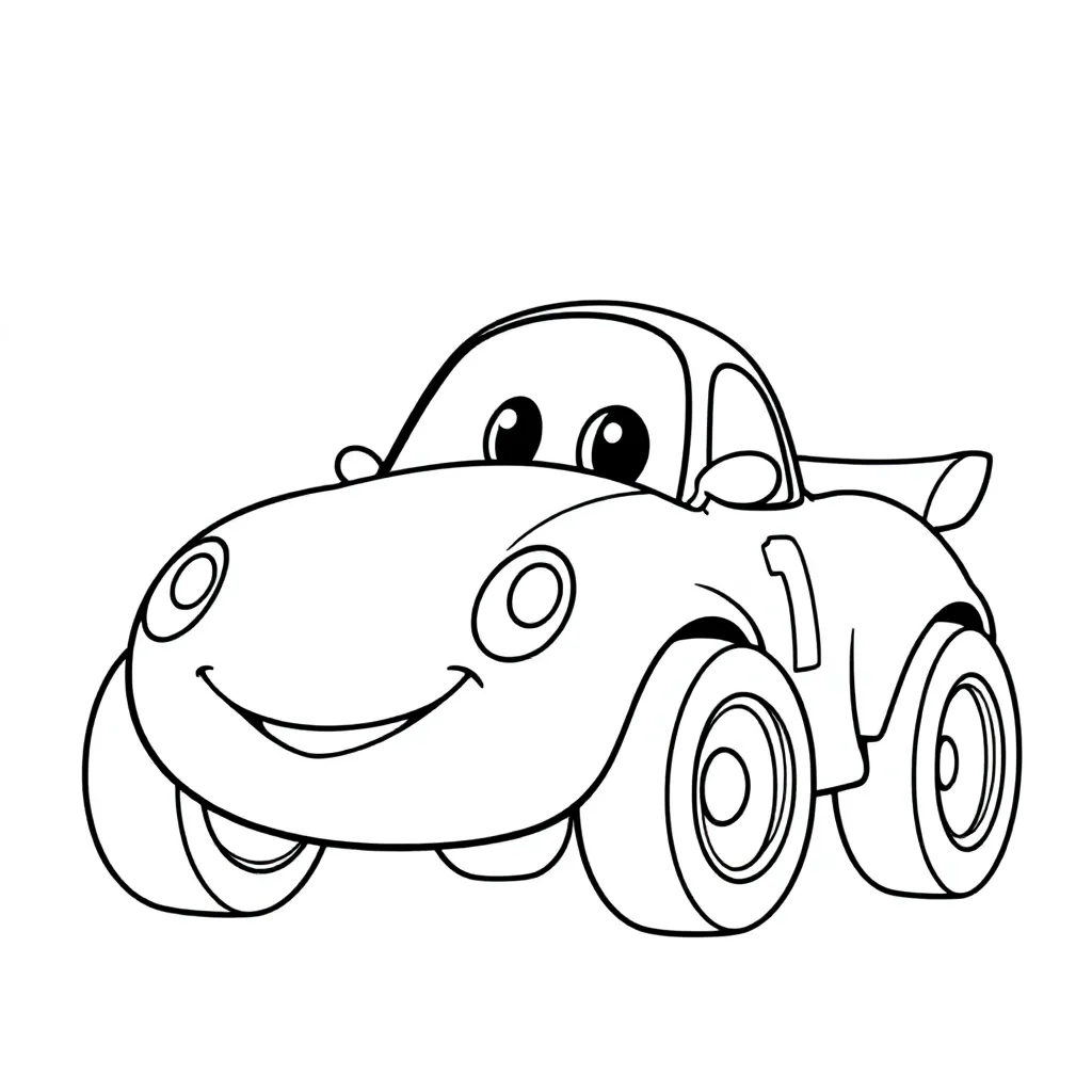 Raceauto coloring page for children