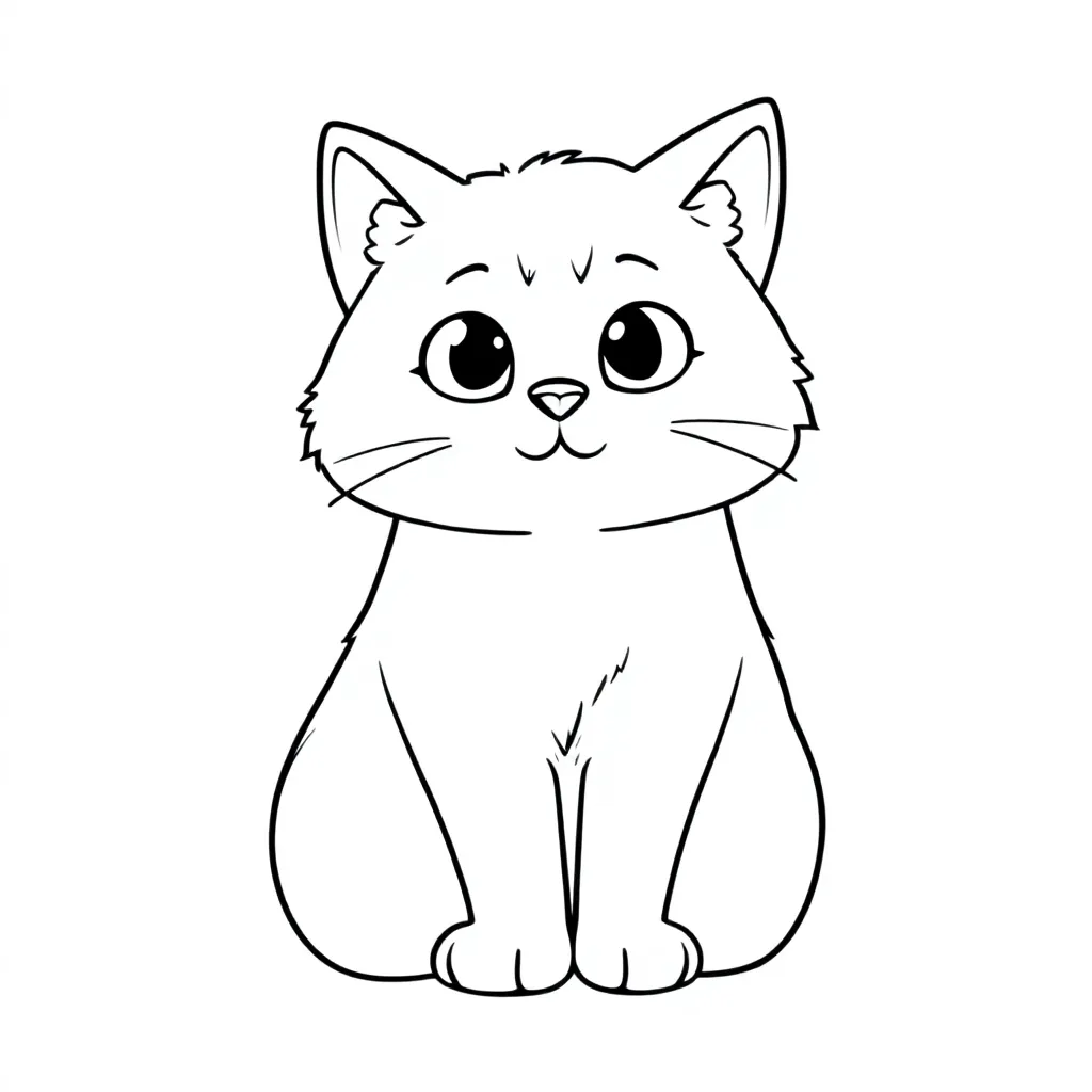 Ragdol Kat coloring page for children