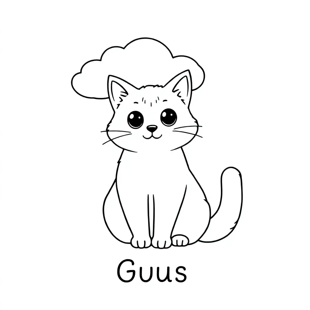 Ragdoll Kat coloring page for children