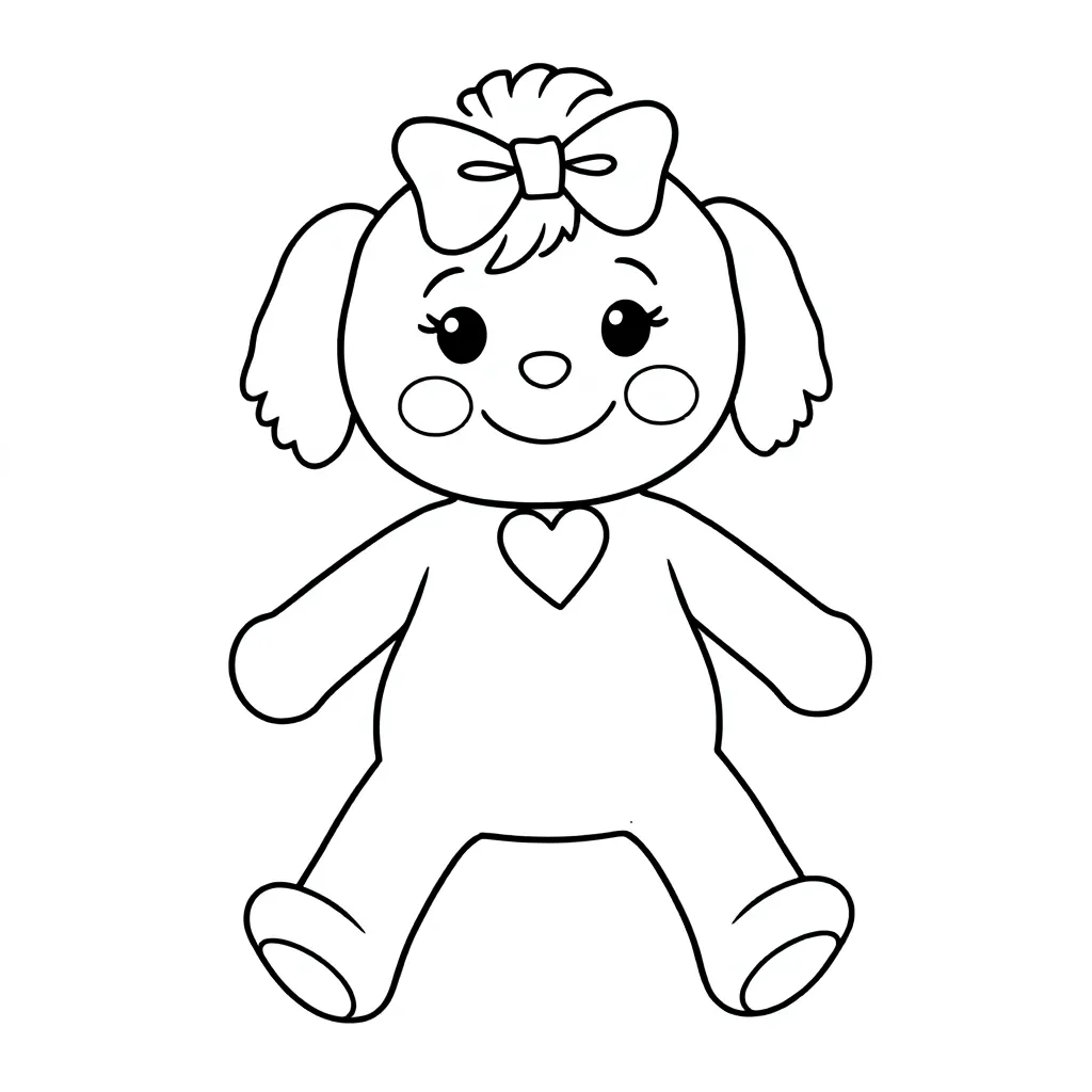 Ragdoll coloring page for children