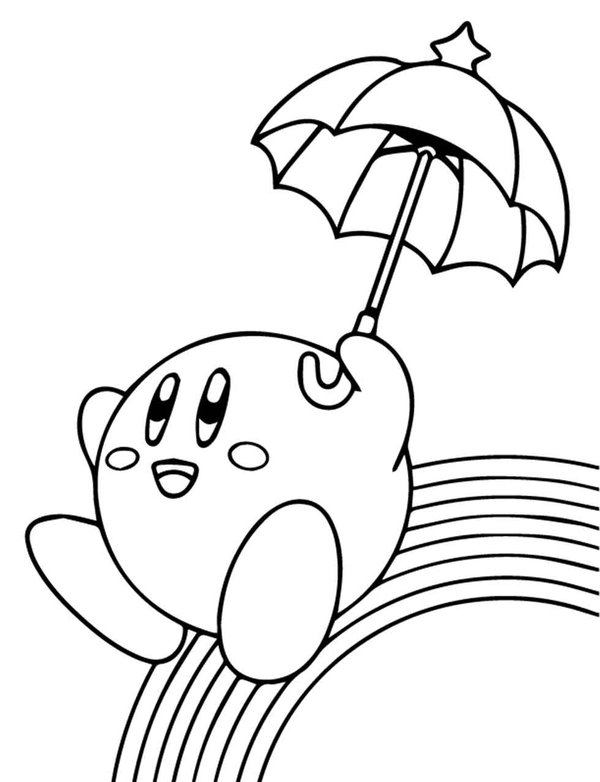 Rainbow Little Ghost coloring page for children