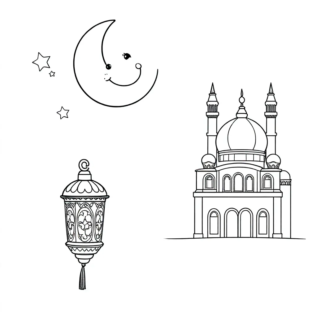 ramadan kleurplaat voor kinderen