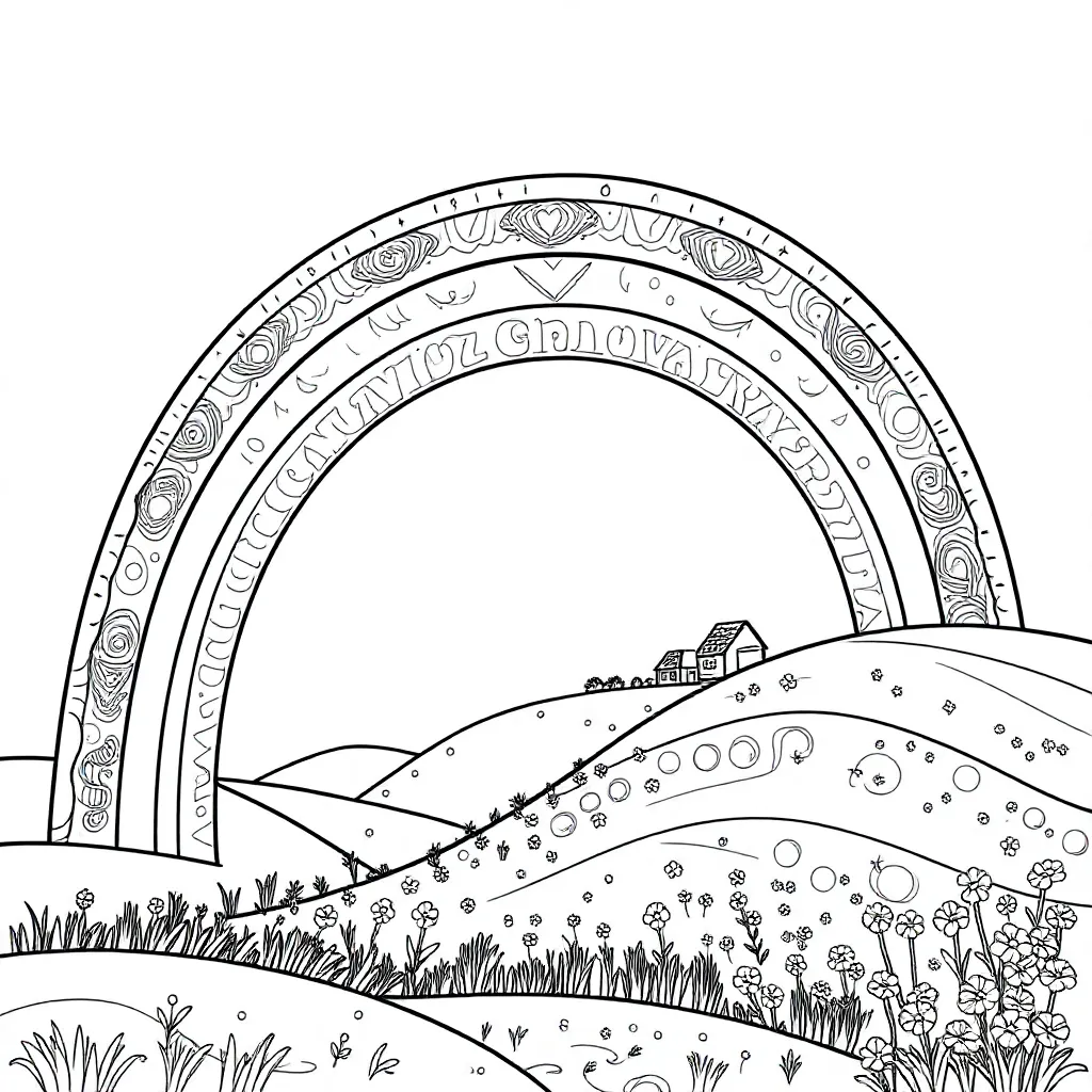 Regenboog coloring page for children