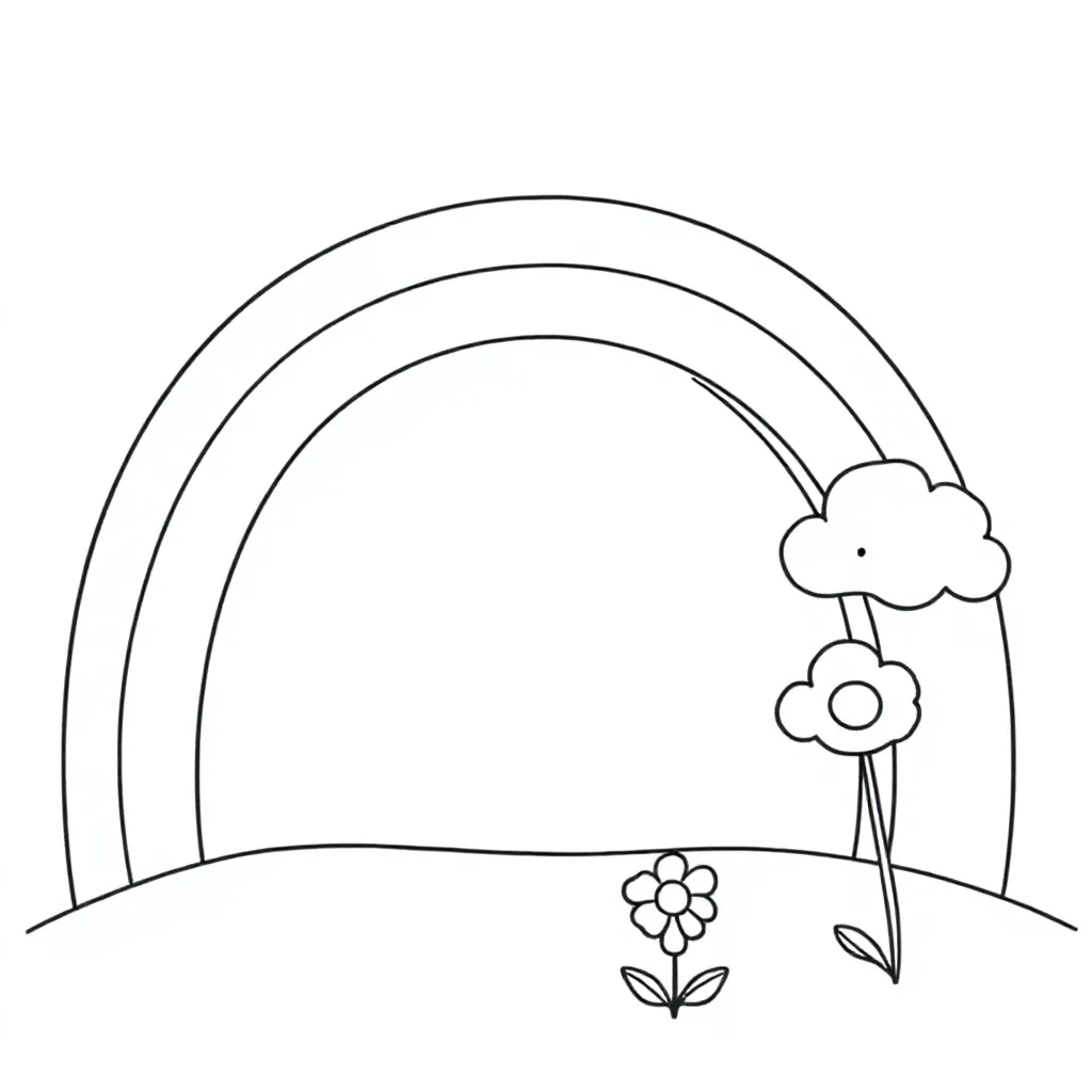 Regenboog coloring page for children