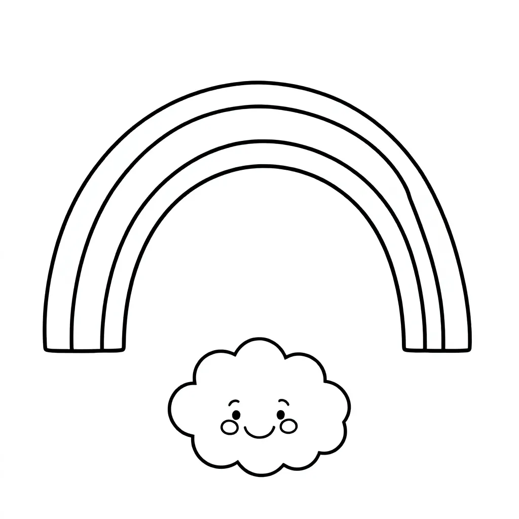 regenboog coloring page for children