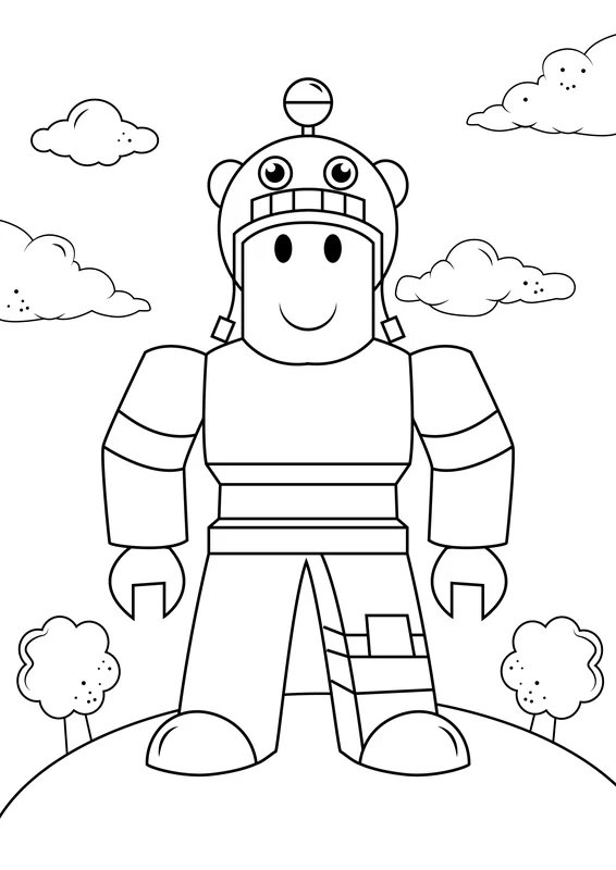 Roblox Glücklicher Junge coloring page for children