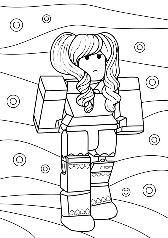 Roblox Meisje coloring page for children