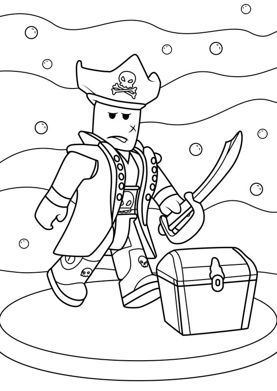 Roblox Piraat coloring page for children