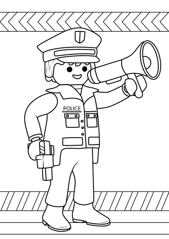 Roblox-Polizist coloring page for children