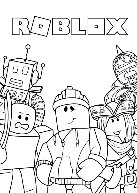 Roblox-Poster coloring page for children