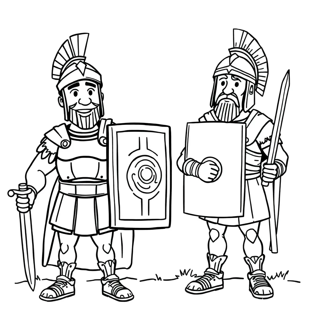 Romeinen Soldaten Historisch Leger Oudheid coloring page for children