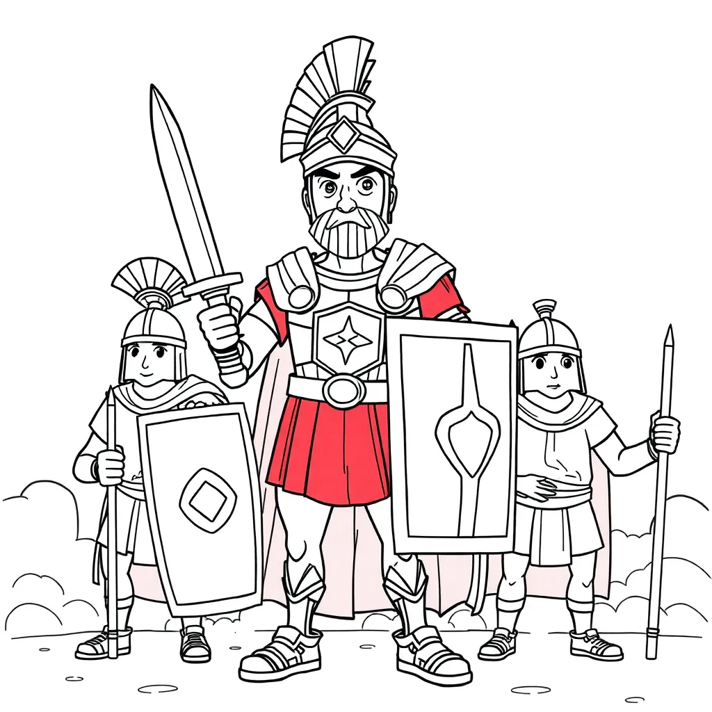 Romeinen Soldaten Historisch Leger Oudheid coloring page for children