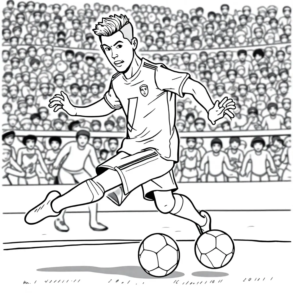 Ronaldo coloring page for children